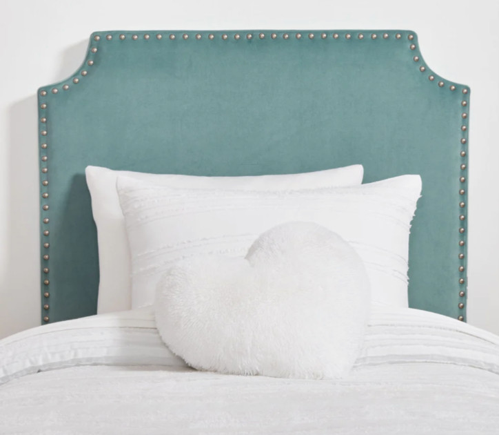 Dormify charged teal headboard. Barely used!