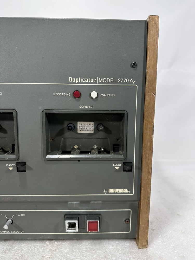 Vintage Wollensak 2770 AV ~ Cassette Tape Duplicator ~ WORKING / MISSING KNOBS