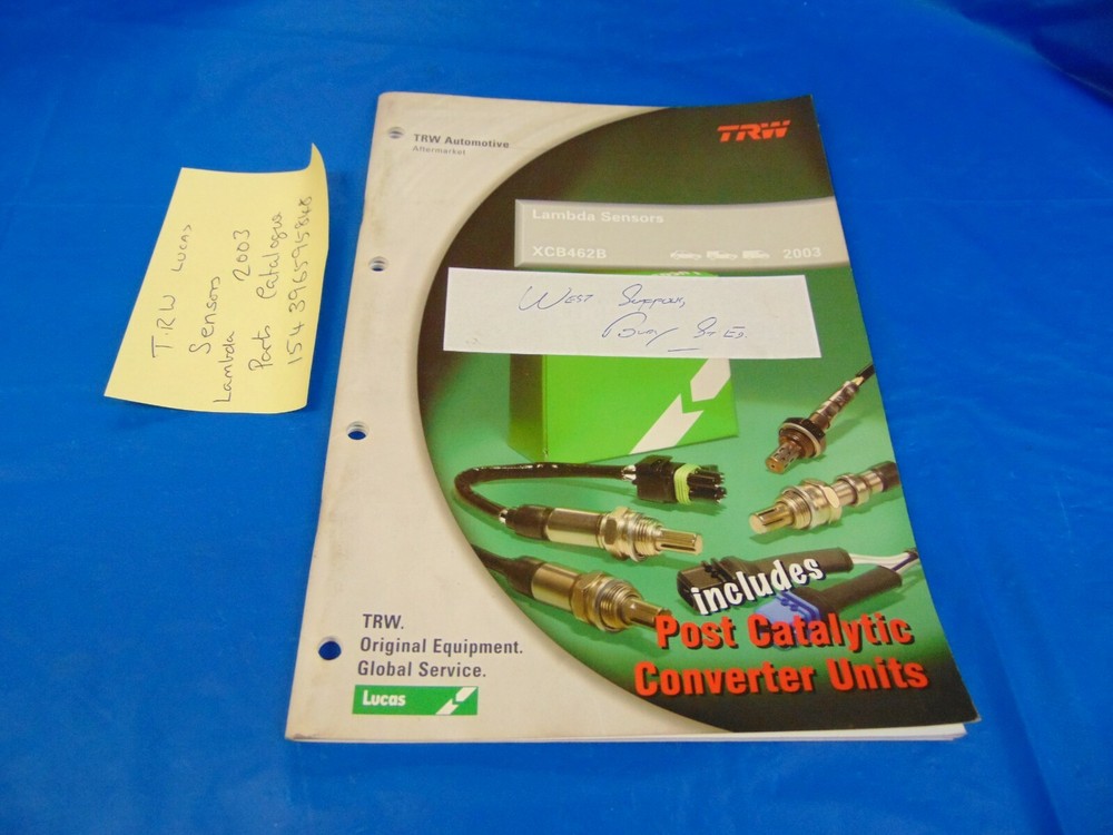 TRW LUCAS LAMBDA SENSORS PARTS CATALOGUE