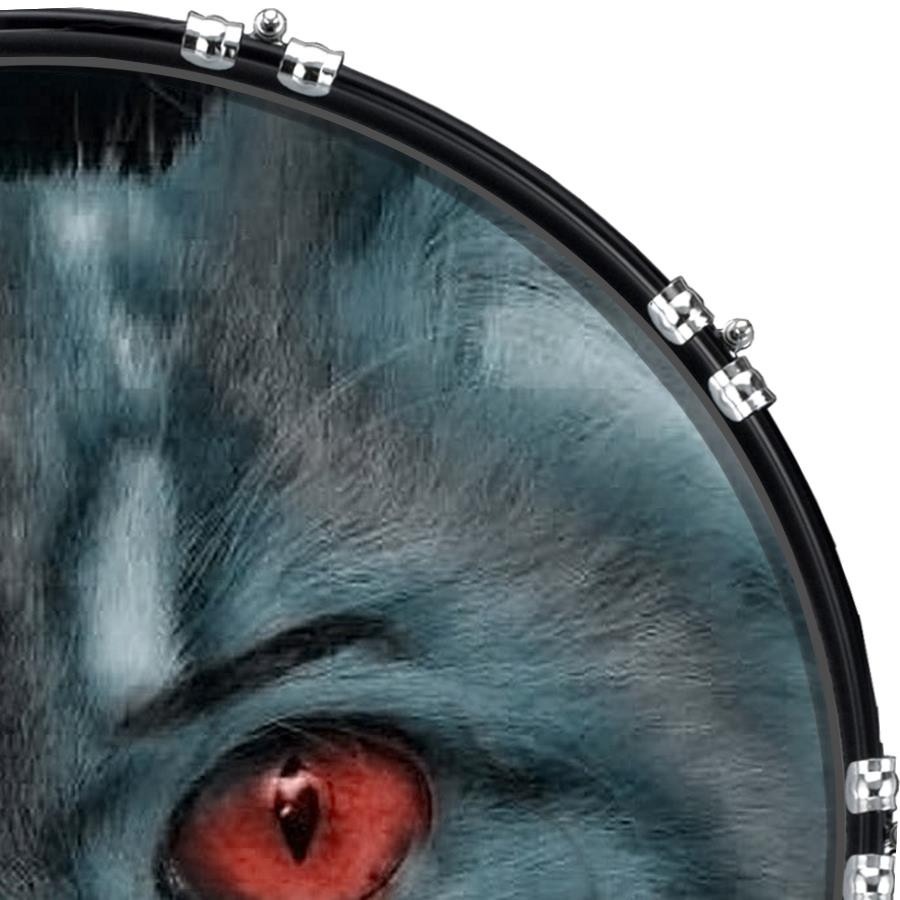 Custom 22" Kick Bass Drum Head Graphical Image Front Skin Cat 4