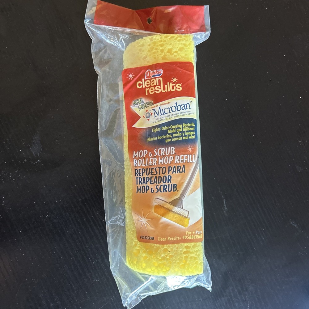 Quickie Clean Results Refill Microban Roller Sponge Mop #058BCRMB