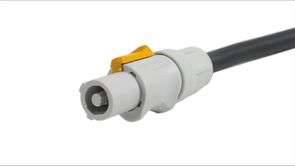 PowerCON Blue/Grey Extension Cable 14AWG, 2.5 ft