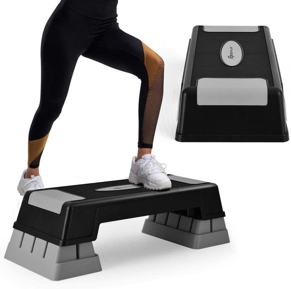 30'' Aerobic Stepper with Risers, 5” 7” 9” Levels Height Adjustable, Workout Fit