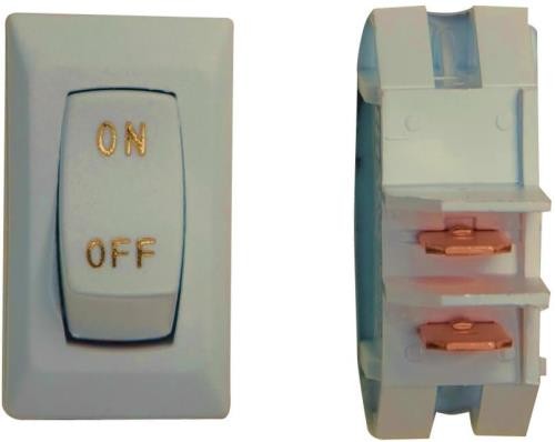 2pc Valterra Labeled 12V On/Off Switch Ivory/Gold