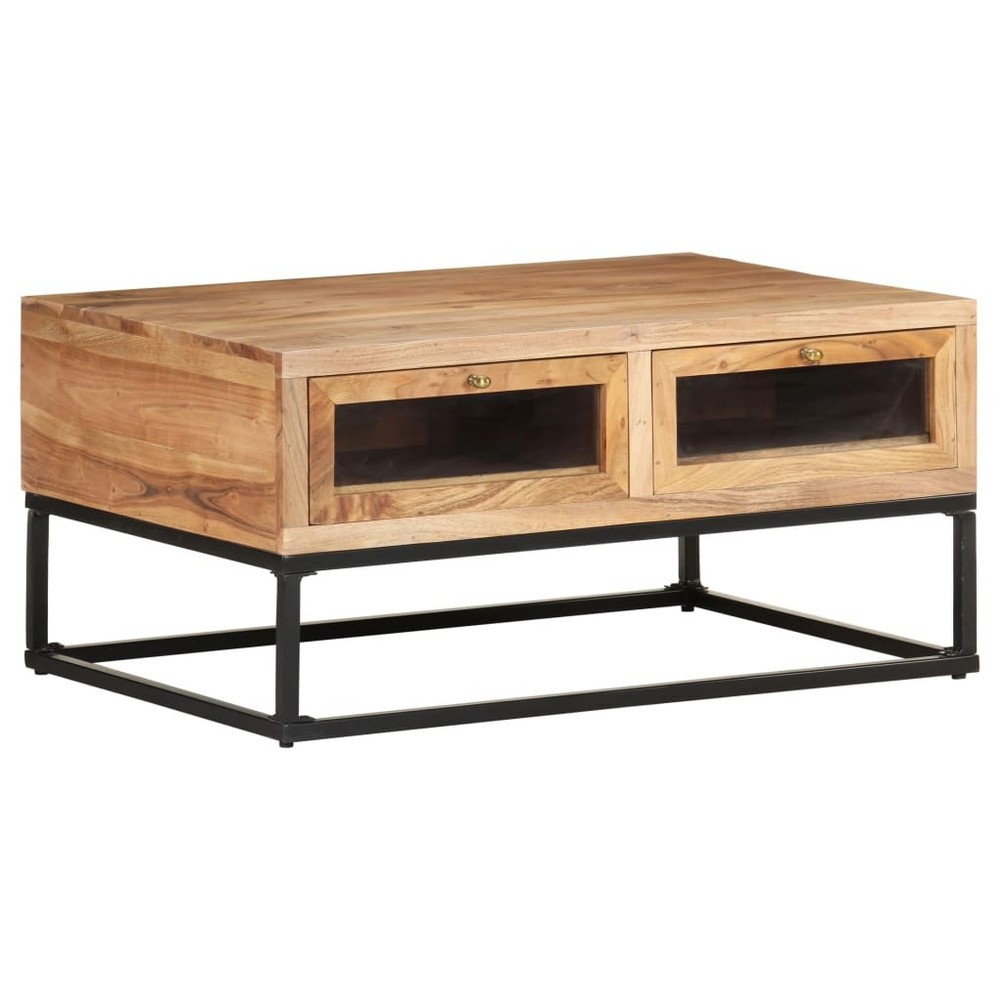 Coffee Table End Table Side Sofa Table Solid Wood Acacia 35.4 Inch vidaXL