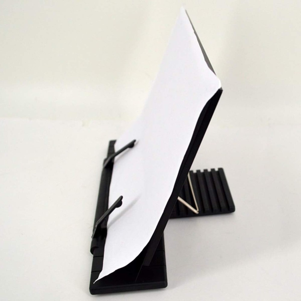 Elegant Desktop Document Holder with 7 Adjustable Positions - Compact & Black