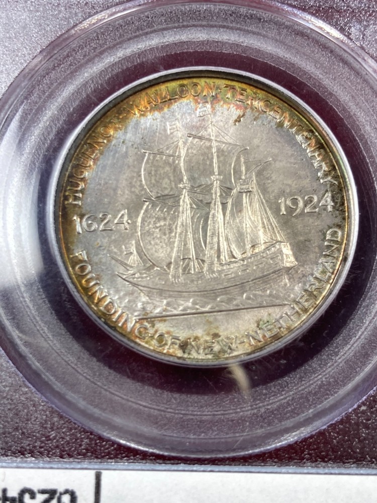 HUGUENOT COMMEMORATIVE HALF DOLLAR PCGS MS65 CAC