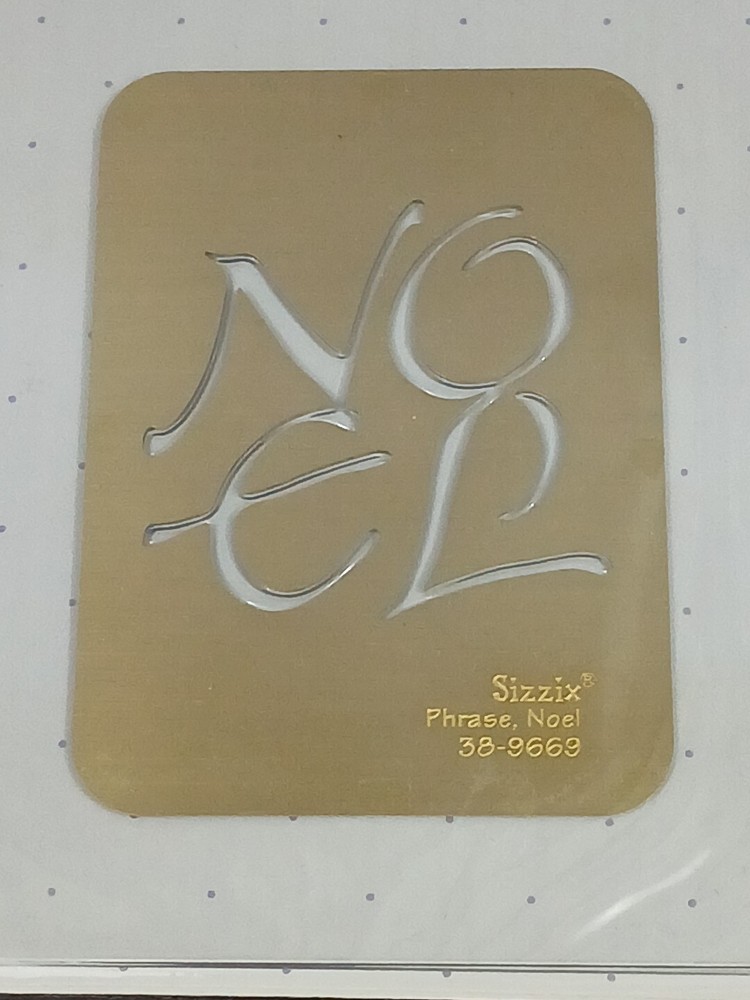 Sizzix Simple Impressions Embossing Folder NOEL 38-9669 Christmas