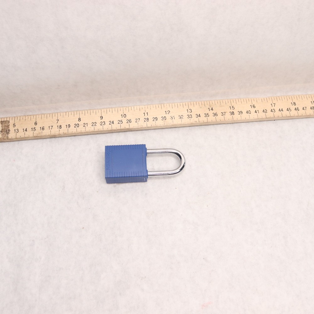 Brady Lockout/Tagout Padlock Keyed Different Plastic Blue