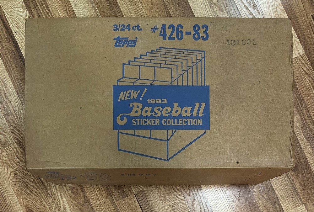 1983 Topps Baseball Sticker Case - 3 Full Display Boxes - 72 Peg boxes - L5