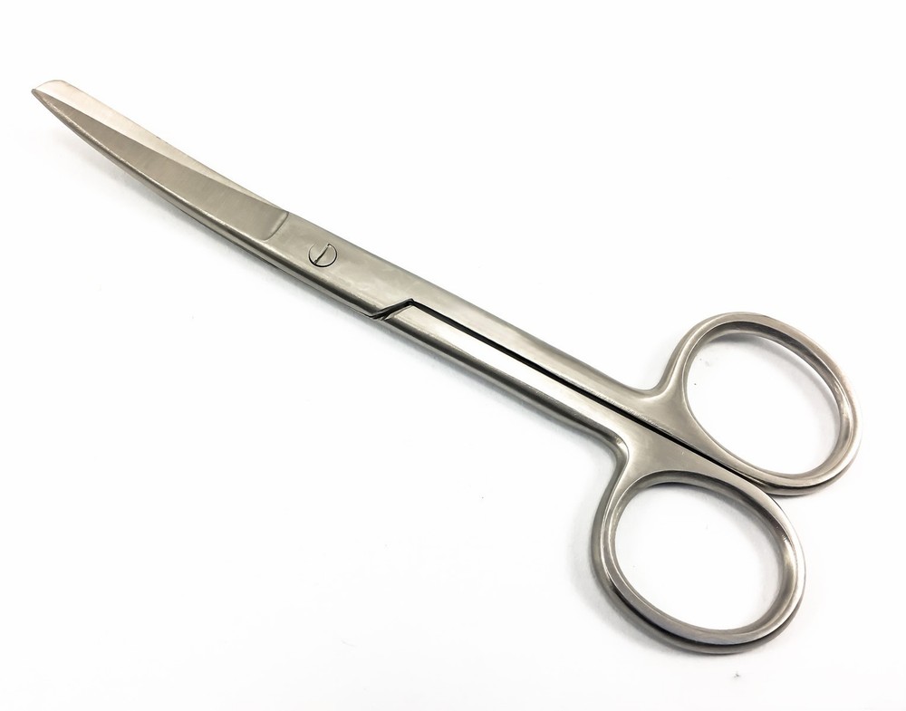 Scissors Fine Curved 16 Cm Sharp / Blunt Thread Scissors First Aid