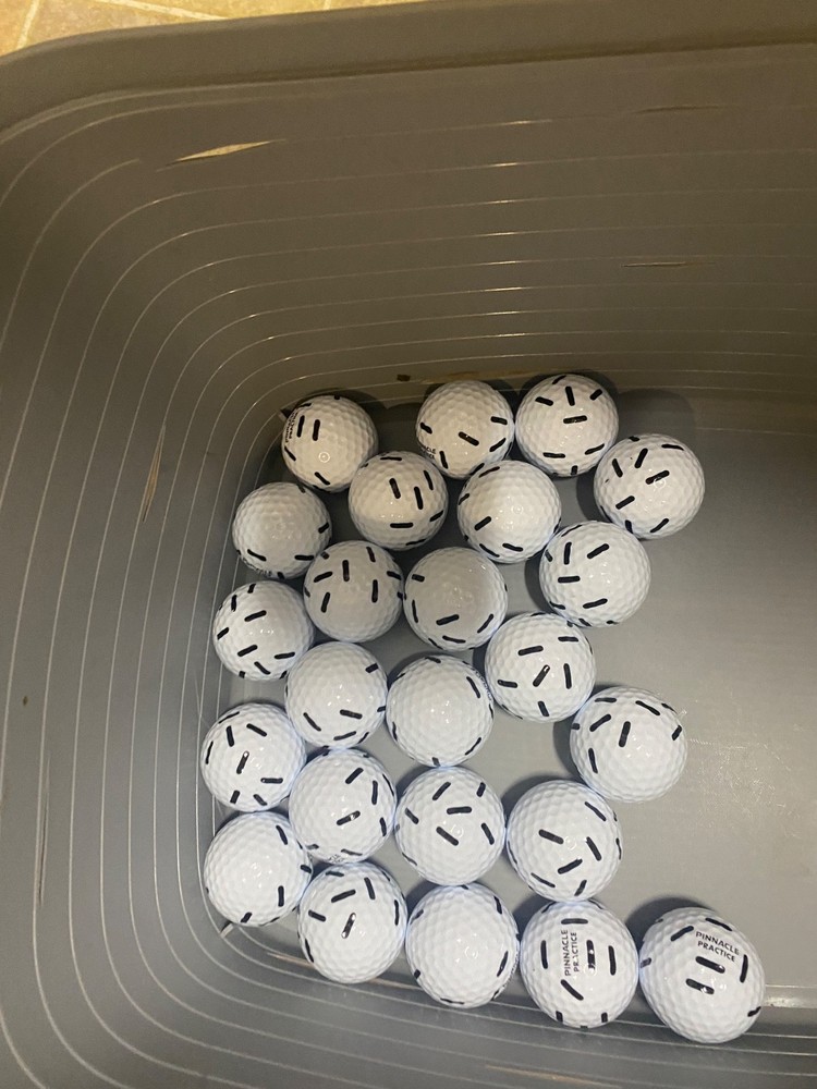 24 NEW PINNACLE 3 Trak Marked Practice Balls Simulator BIN $20