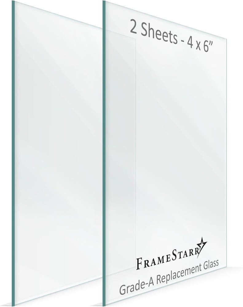 4x6 Glass - Crystal Clear, 2 Pack - Replacement for 4x6, Clear