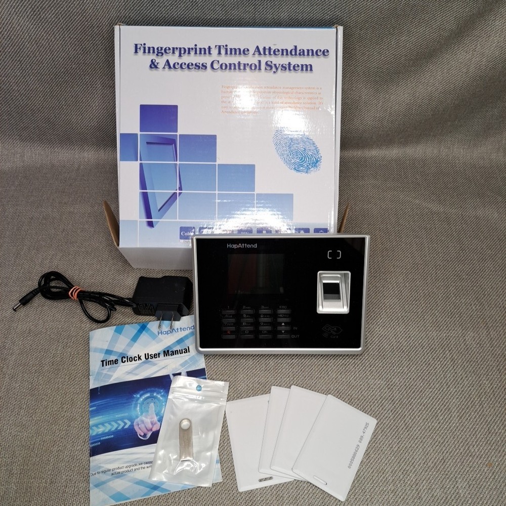 HapAttend Fingerprint Time Attendance Access Control System (H2) WORKS GREAT