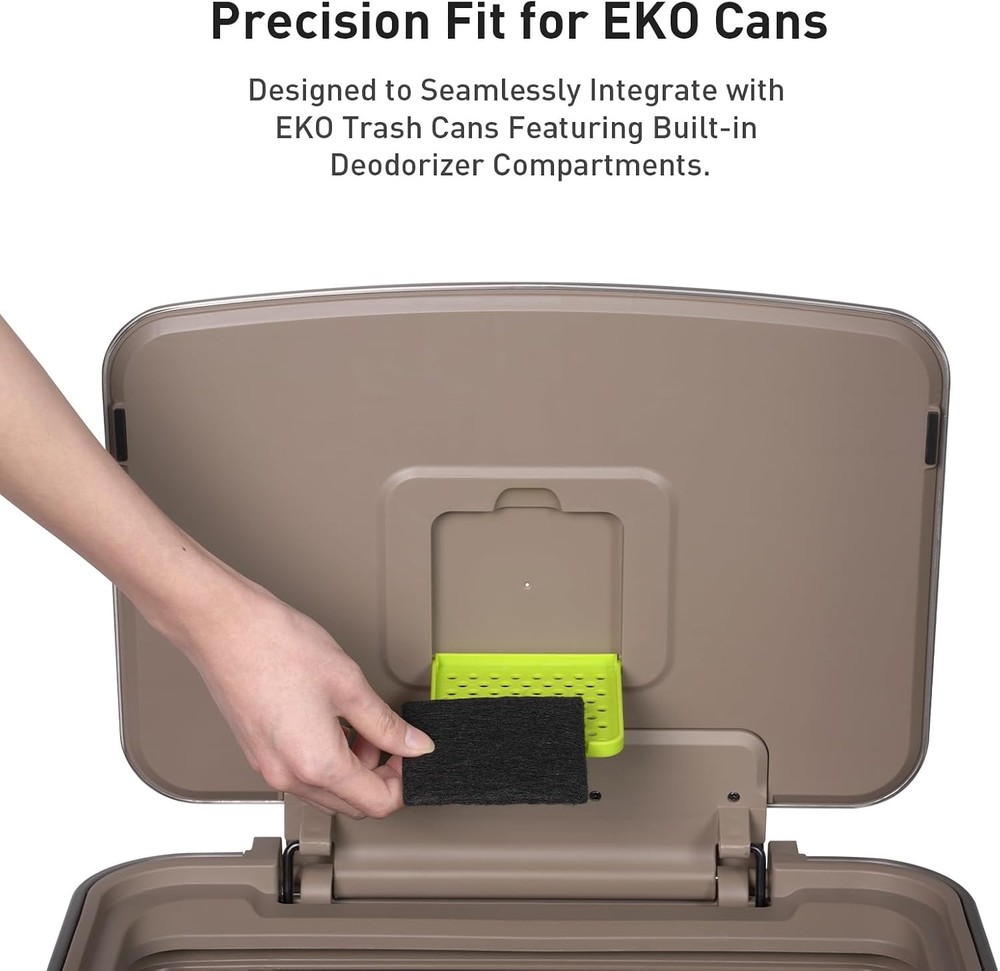 EKO Trash Can Odor Filter Refills for and Compost Bin, Activated...