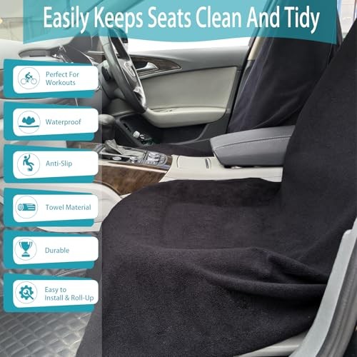 Car Seat Covers Universal Car Protective Front Seat Covers 2 Pack Black
