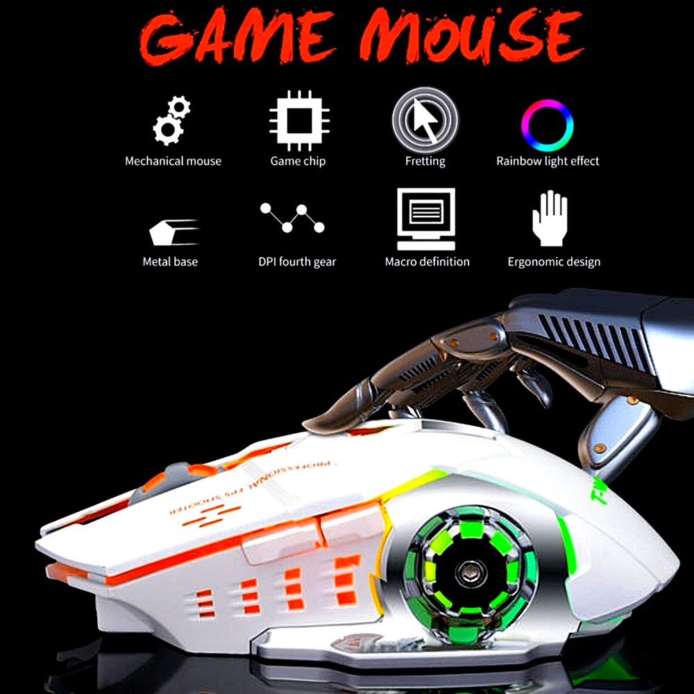 Wireless Gaming Mouse PC Rechargeable LED Light USB Computer Laptop Silent Mice