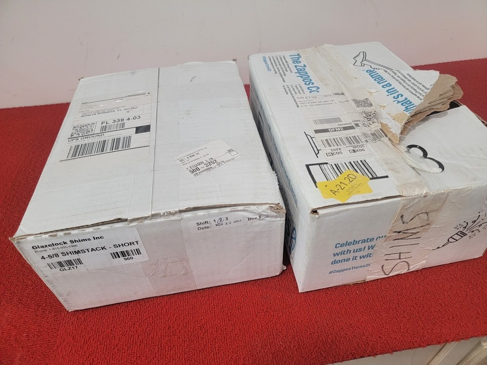 Over 1500 - 2 Boxes NEW Glazelock Stackable Shims 4-5/8" #GLZ17