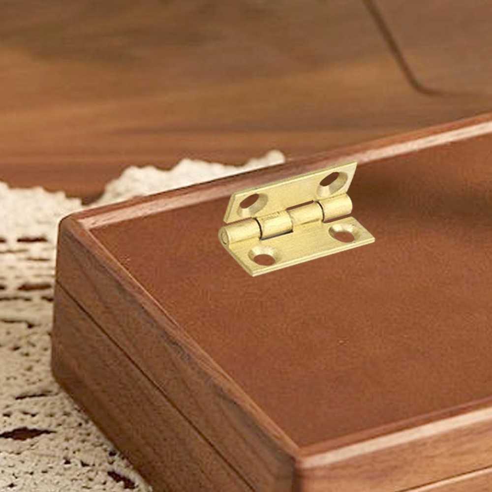 Jinyuanchao Mini Solid Brass Hinges Cabinet Drawer Butt 1 Inch,