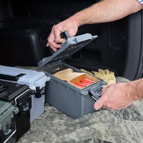 Sheffield 12628 Ammo Storage Box, Stackable .30 Cal Standard Single, Gray