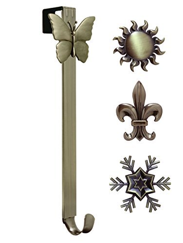 Adjustable Length Wreath Hanger with Interchangeable Icons