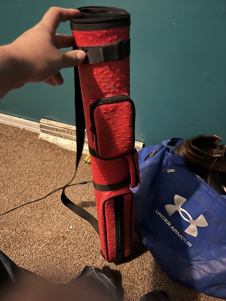 pool cue case 2x2 leather