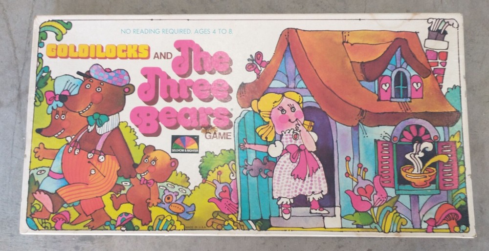 Goldilocks Three Bears Game Selchow Righter 1972 Complete