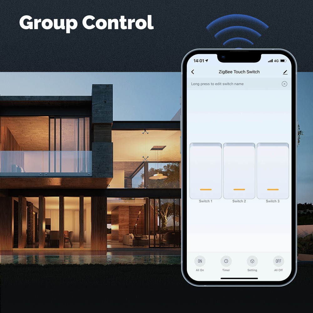 MOES Zigbee Mesh Smart Light Switch Work as Relay Require Neutral Wire Alexa APP