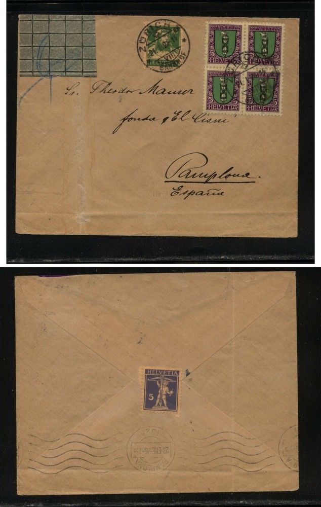 Switzerland  B33   block on  cover       MS0223