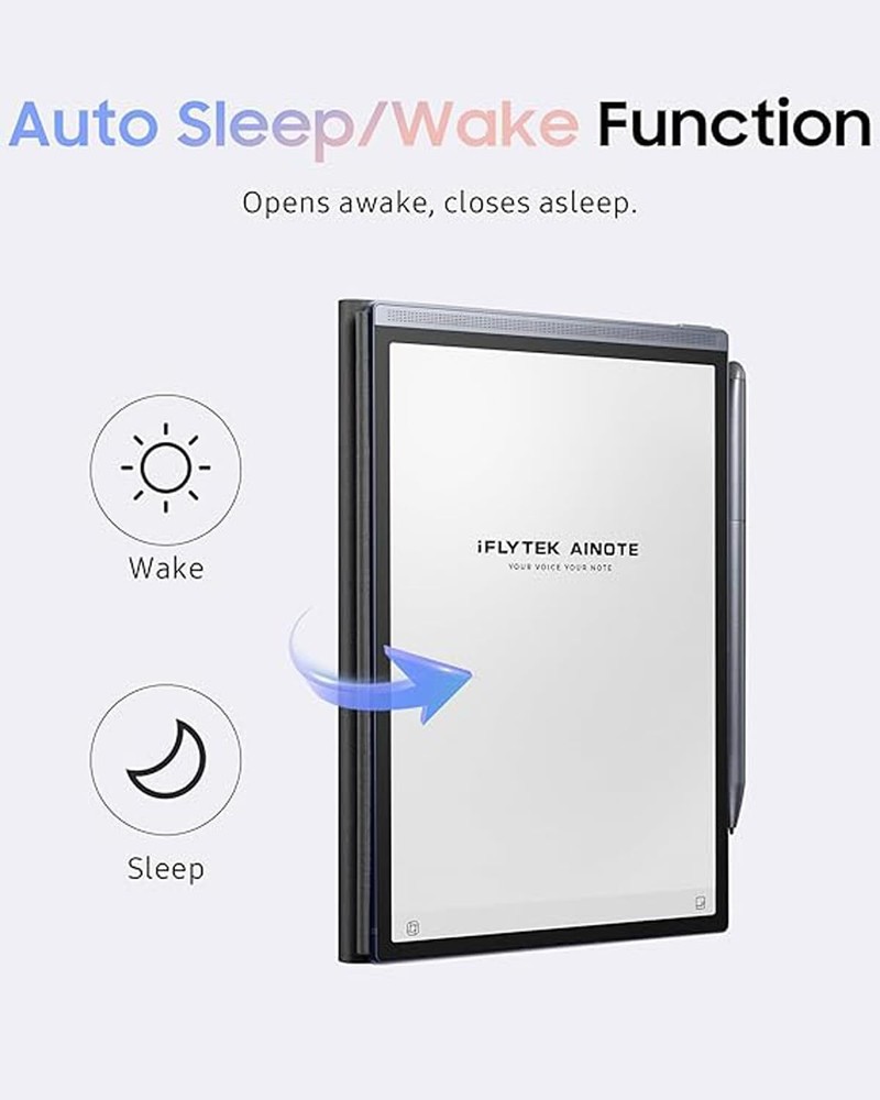 iFLYTEK AINOTE Air 2 E Ink Writing Tablet 8.2" Protective Folio Case PU Leather