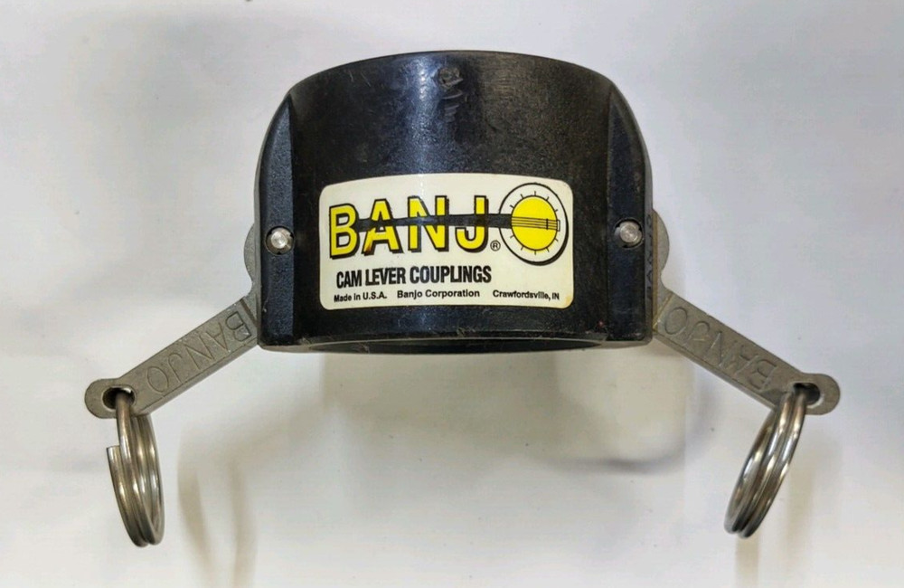 200CAP BANJO CAM LEVER COUPLING-BLACK POLYPROPYLENE