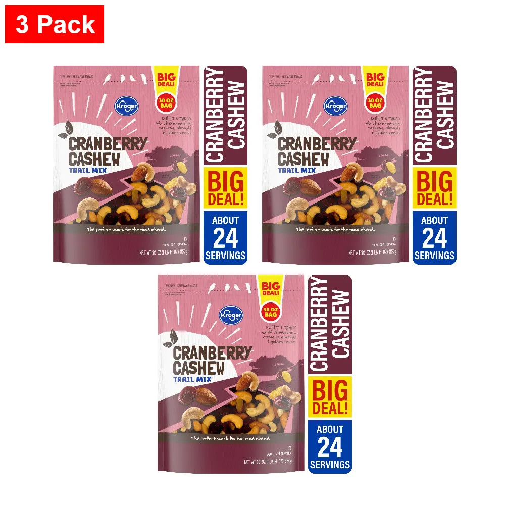 KG Cranberry Cashew Trail Mix 30 oz - 3 Pack