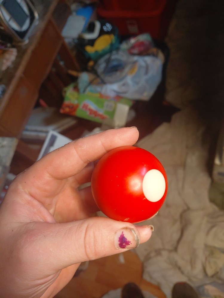 Bumper Pool Ball Red White