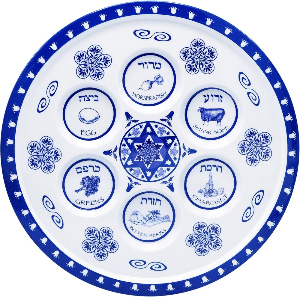 Passover Seder Plate Melamine 3-Pack Set, Renaissance Dinnerware Tableware