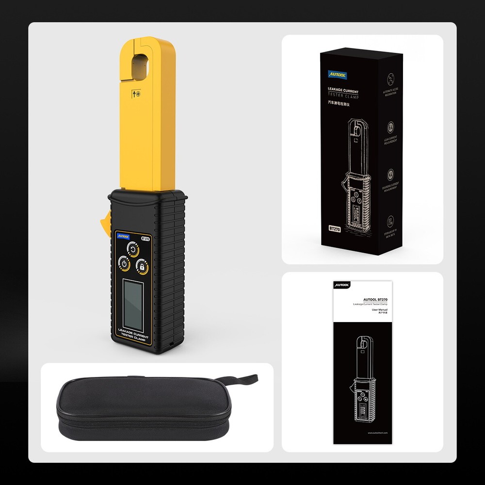 AUTOOL BT270 Handheld Digital Leakage Current Clamp AC DC Low Current Wireless