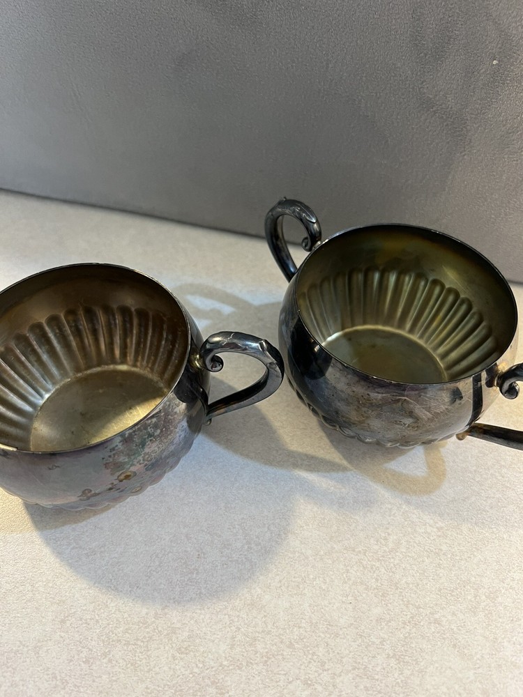Oneida silversmith creamer & sugar vintage￼