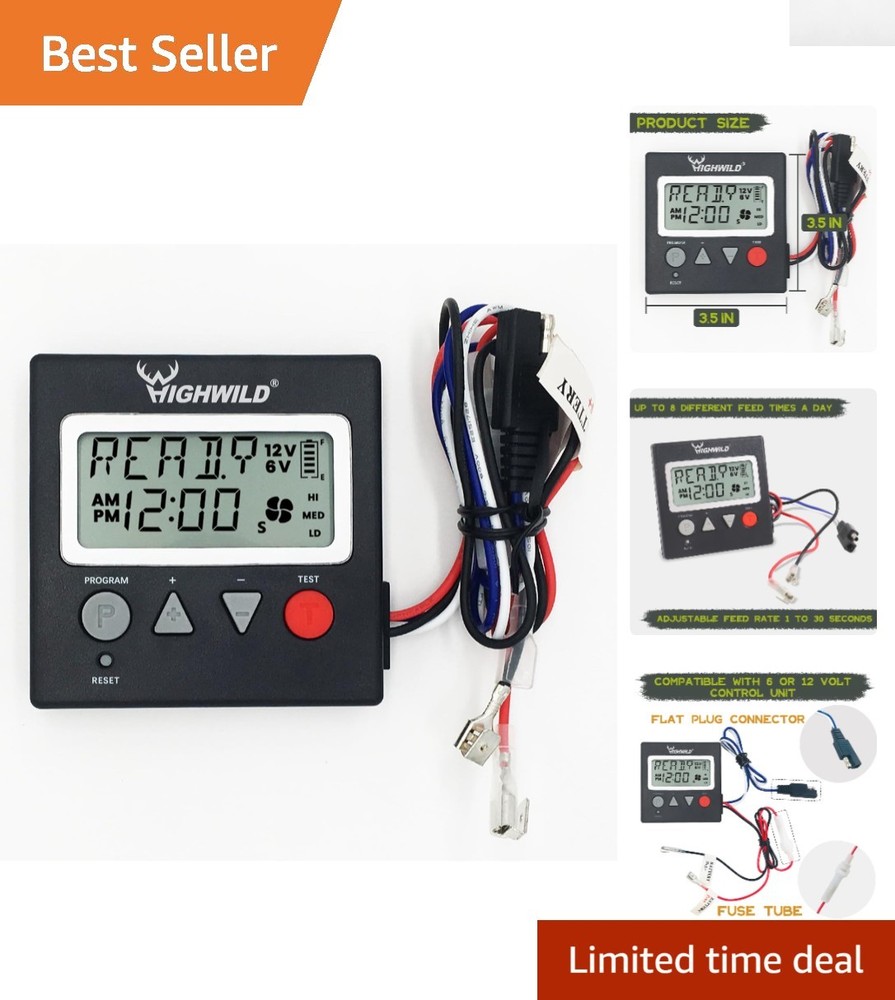 Digital Deer Feeder Timer with Adjustable Schedule & Memory Function