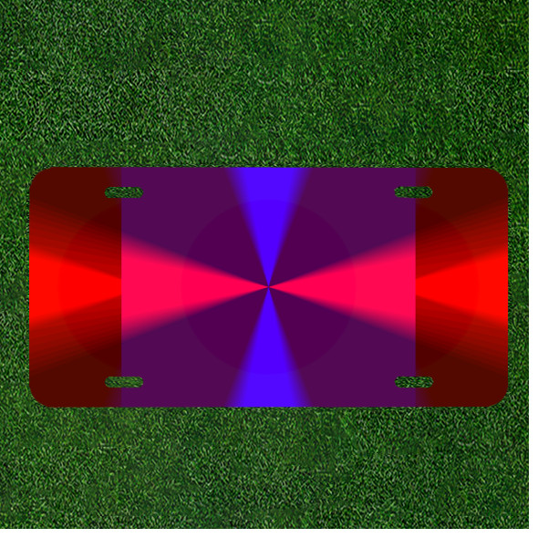 Creative Personalized Car License Plate With Abstract Geometric Background