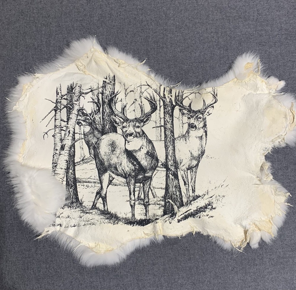 Printed Rabbit Pelt: Deer