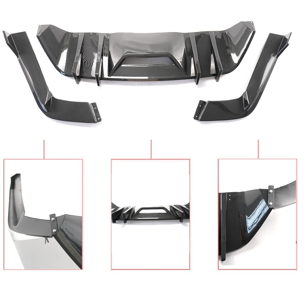 Rear Bumper Diffuser for Ford Mustang Style, Diffuser Lower Spoiler Splitter Lip