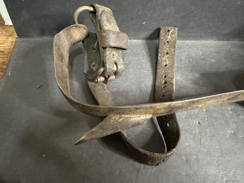 Vintage Set Bashlin Pole Climber Gaffes, Bashlin Leathers, Spikes