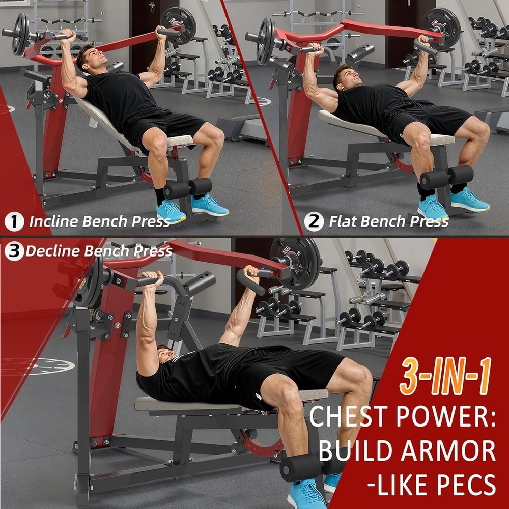 Adjustable Weight Bench Chest Press Workout Machine, Heavy Duty Flat Bench Press