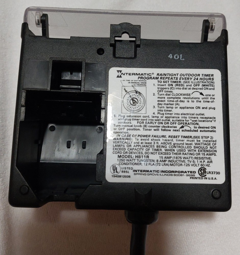 Intermatic Raintight Outdoor Timer *Works* No Box