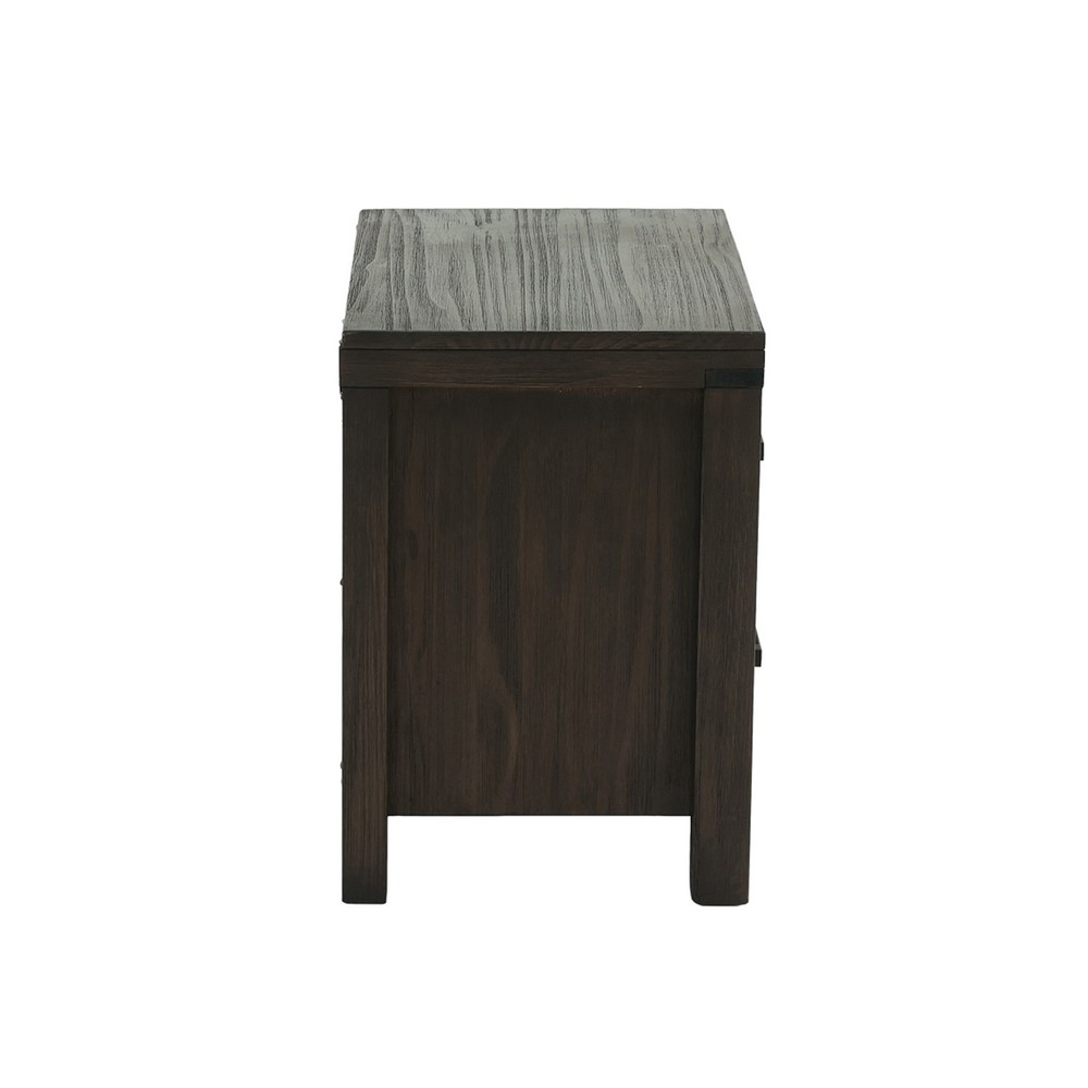 2 Drawers Nightstand In Espresso