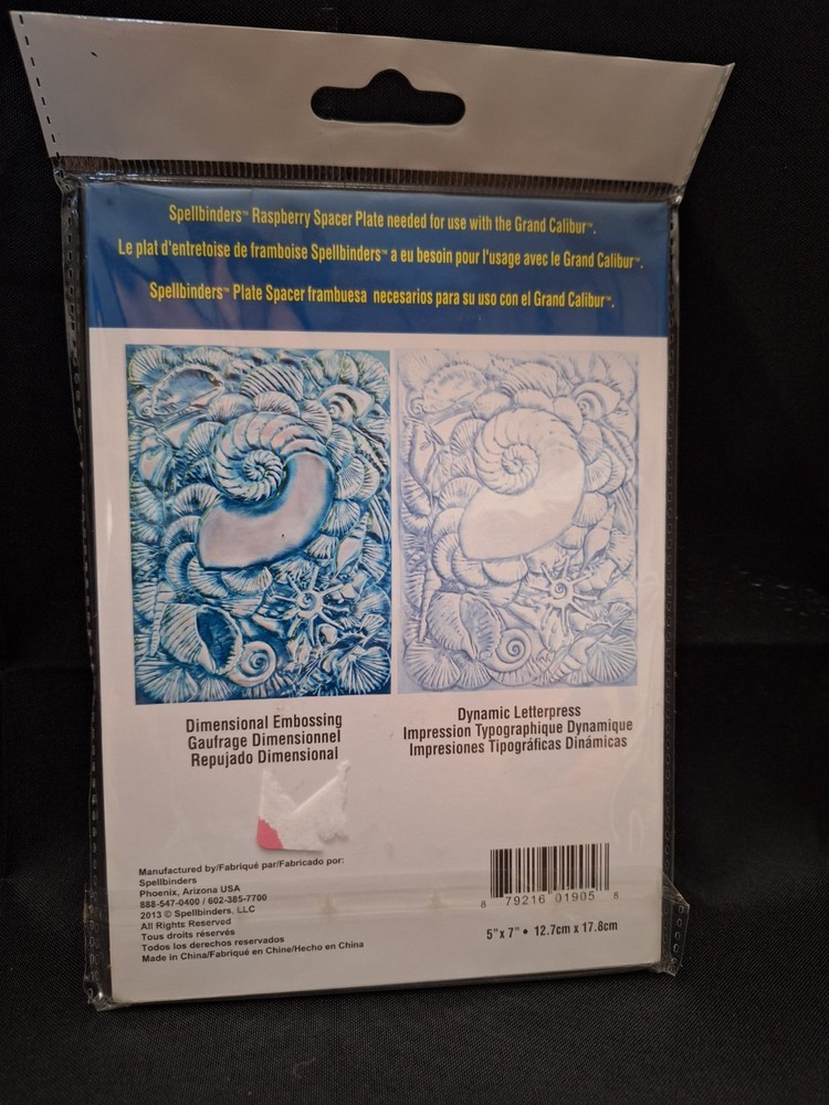 RARE Spellbinders 3D M-Bossabilities Embossing Folder Shell Beauty E3D-001