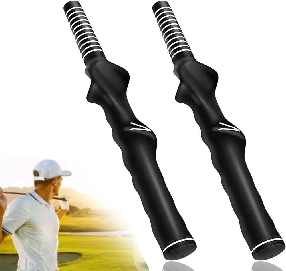 2Pcs Right-Hand Golf Swing Training Grip Standard Teaching Aid Warm Up Trainer