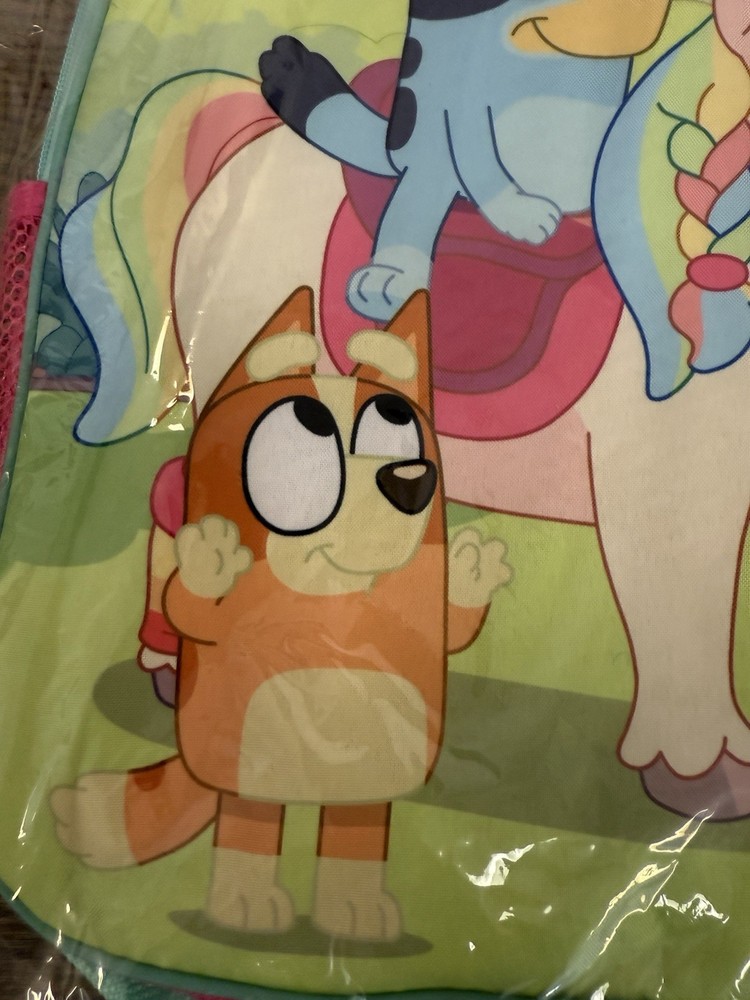 NEW, BLUEY 15" BACKPACK WITH SIDE POCKET