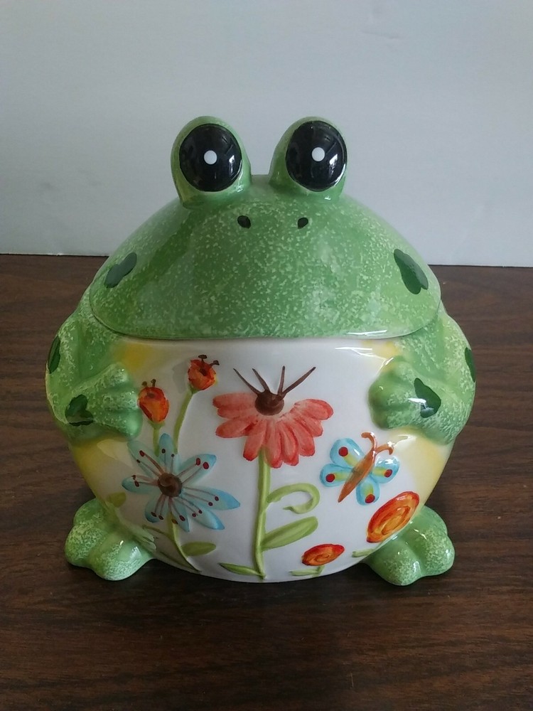 Frog Shape Ceramic Containers 2pc Set