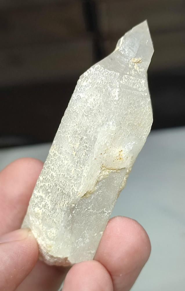 point Quartz Crystal With Good Luster & Nice Termination-Pak.