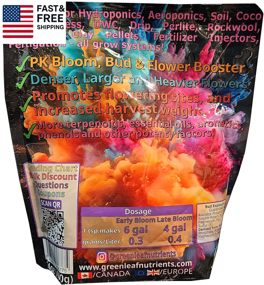 Bud Explosion PK Bloom Budding Fruiting Flowering Booster for Soil and Hydroponi
